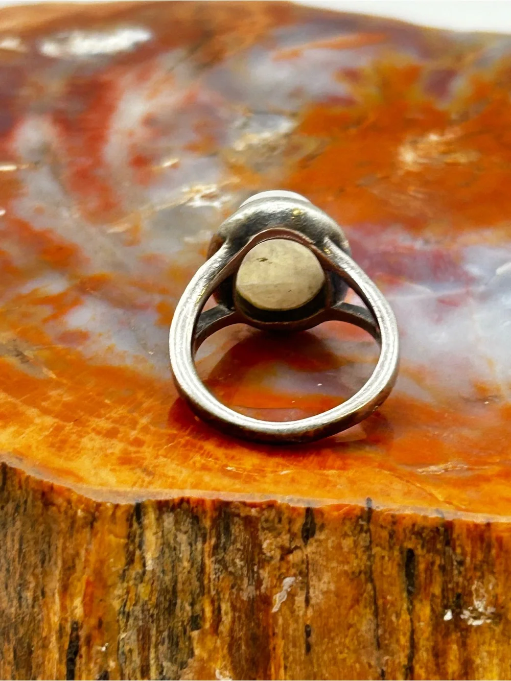Sterling Silver Moonstone Ring - Size 7